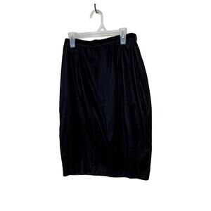 Scott McClintock Skirt Womens Size 6 Black Vintage‎ Velvet Side Slit Classic